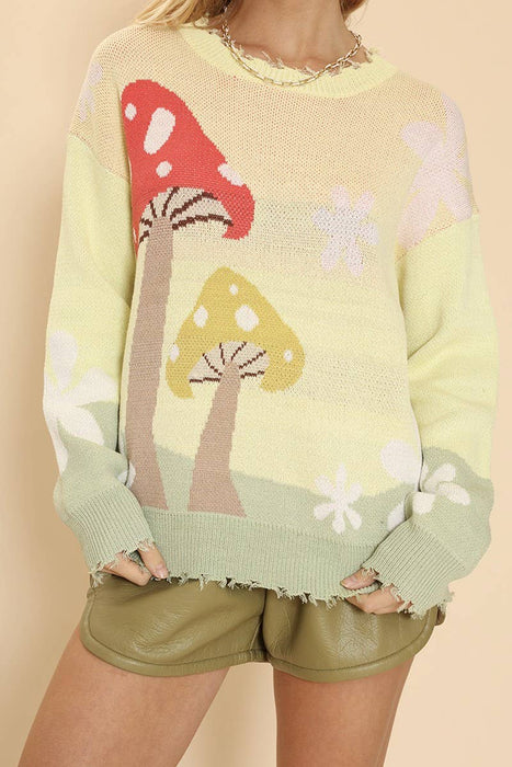 Mushroom patch sweater