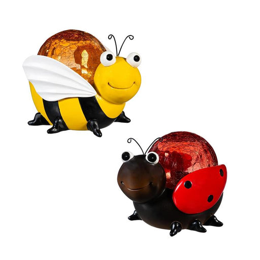 LADYBUG & BEE ORB LED GARDEN STAKE 6"