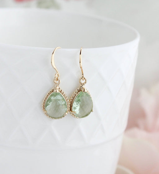 Glass Pear Drop Earrings | Rope Teardrop Earring