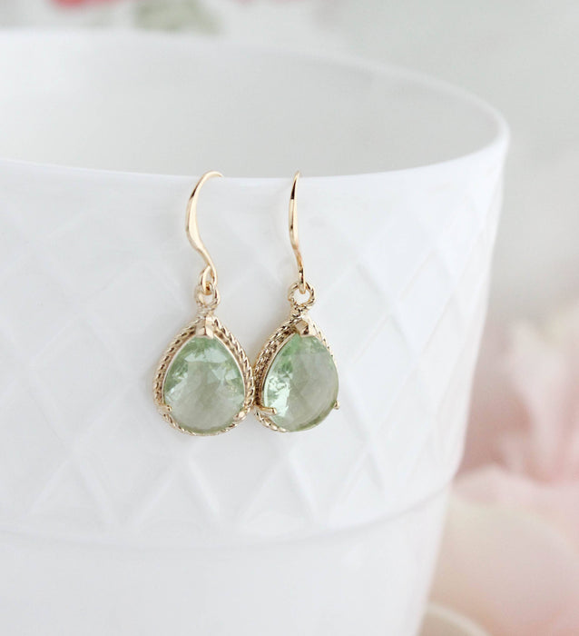 Glass Pear Drop Earrings | Rope Teardrop Earring
