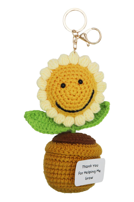 Large Emotional Support Pot Crochet Key Chain