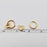 Heart 18K Gold Plated Stainless Steel Huggie Earrings