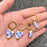 Blue and White Porcelain 18K Golden SS Huugie Earrings - FGS