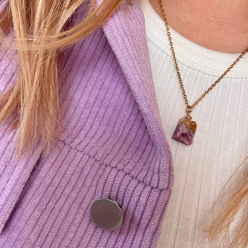 Raw Crystal Necklace - Stainless Steel Spiritual Gift