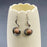 Geometric Dangle Earrings Inlaid with Natural Stone