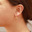 18K Gold PVD Rounded Rectangle Everyday Huggie Earrings