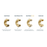 14K Gold Filled PLUS Paperclip Earrings
