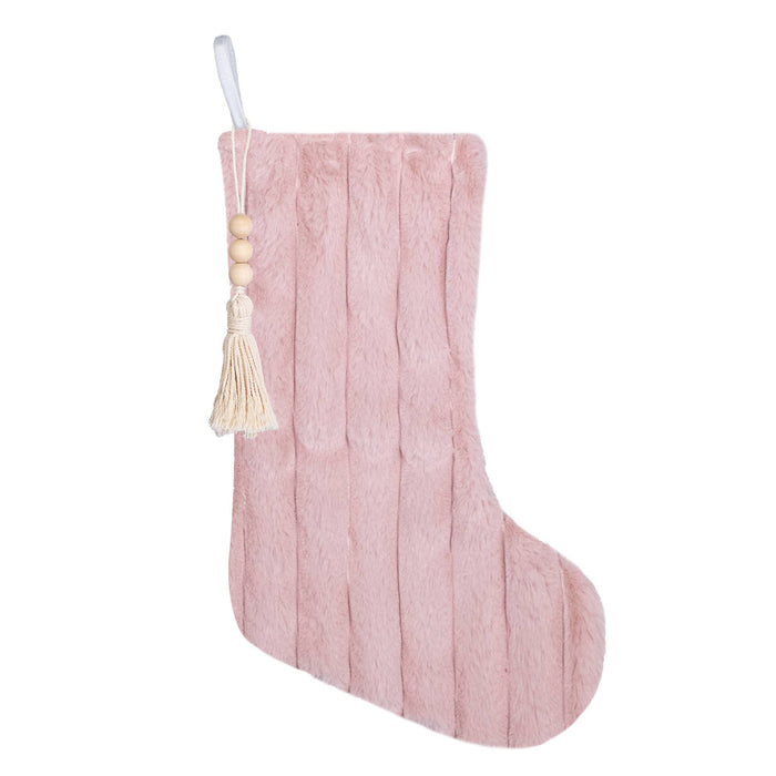 New Textured Festive Christmas Stocking