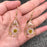 Chrysanthemum Dried Flower Drop Shaped Dangle Earrings