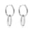 18K Gold PVD Stainless Steel Interlocked Oval Pendant Earrings / ERJ0041