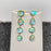 Irregular Blue Acrylic Linked 18K Golden SS Earrings - FGS