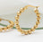 14K Gold Filled PLUS Circle Ball Hoop Earrings