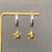 CZ Inlaid Star Two Tone 18K Golden SS Huggie Earrings-FGS/MS