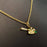 Inlaid CZ 18K Gold Plated Shovel Charm Necklace