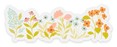 Clear Flower Garden Sticker, 3.75x2in.