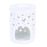 White Heart Cut Out Oil Burner and Wax Warmer