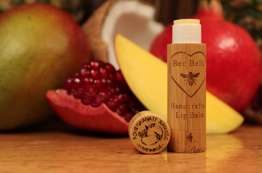 Bee Bella Bee Wax Lip Balm Pomegranate & Mango Lip Balm