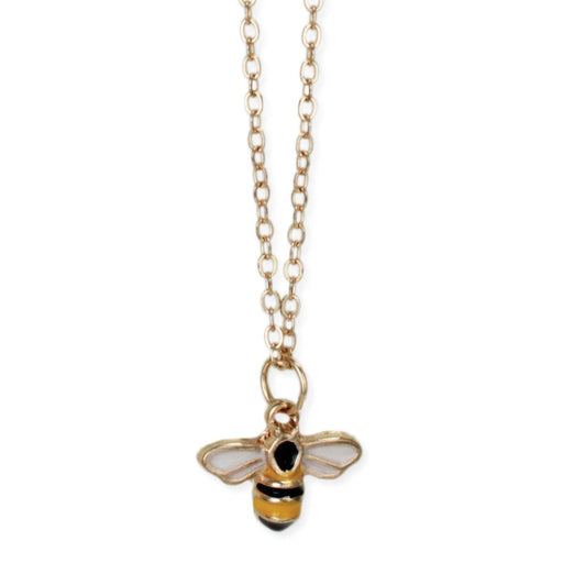 Bitsy Bee Gold Enamel Necklace
