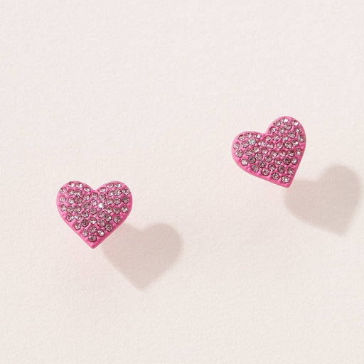 Heart Earring with CZ Stones