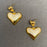Zircon Inlaid Heart 18K Gold Plated S.Steel  Earrings