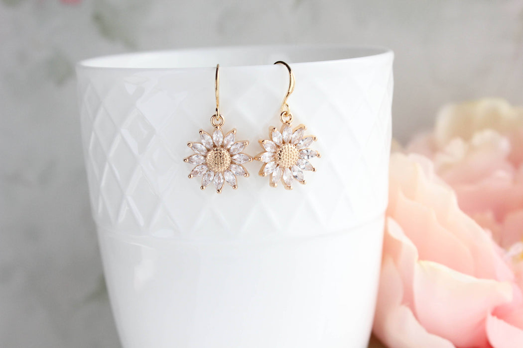 Sunflower Earring | Sparkling Glass Earrings