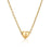 Stainless Steel Heart-shaped Alphabet Pendant Necklace
