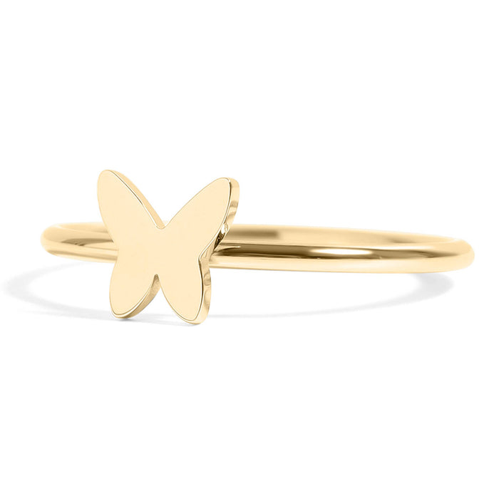 18k Gold PVD Coated Stainless Steel Symbol Stacking Rings