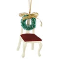 Orn. Holiday Chair  w/Wreath Memorial