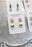 Glass Leaf Post Earrings - Pearl Drop
