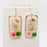 Natural Dried Flower Geometric Dangle Earrings