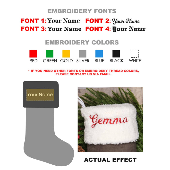 New Textured Festive Christmas Stocking