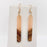 Resin Wooden Stick Rectangular Pendant Earrings