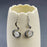 Geometric Dangle Earrings Inlaid with Natural Stone