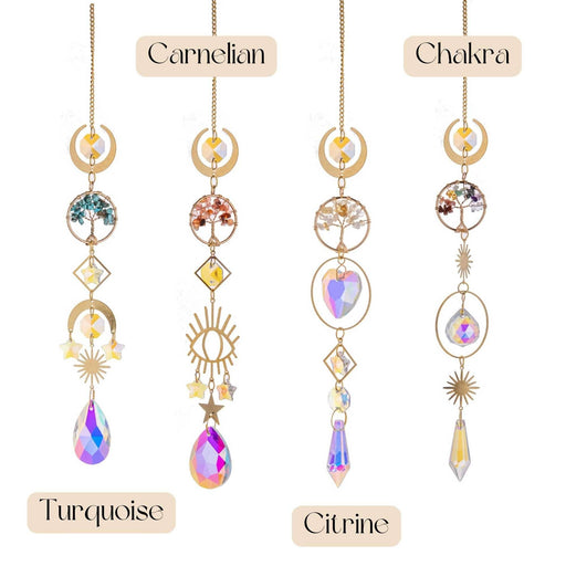 Tree of Life Suncatcher – Chakra Gemstones – Window Decor Gift