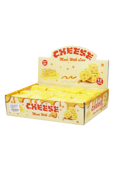 Yellow Cheese Cube Soft Slow Rising Foam Scented Squishy