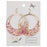 Pink Posy Dried Flower Circle Earrings