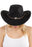 Buffalo Skull Belt Tycoon Retro Faux Wool Felt Cowboy Hat