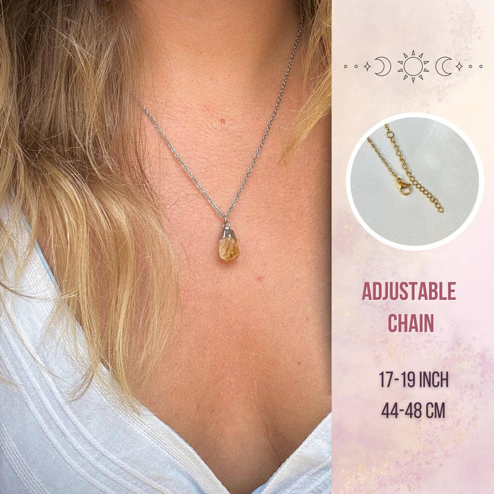 Raw Crystal Necklace - Stainless Steel Spiritual Gift