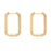 18K Gold PVD Rounded Rectangle Everyday Huggie Earrings