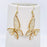 Queen Anne's Lace Butterfly Shape Dried Flower Earrings