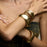 Irregular Basic Alloy Cuff Bracelet | Irregular Design Wide 18K Gold Plated Cuff Bracelet