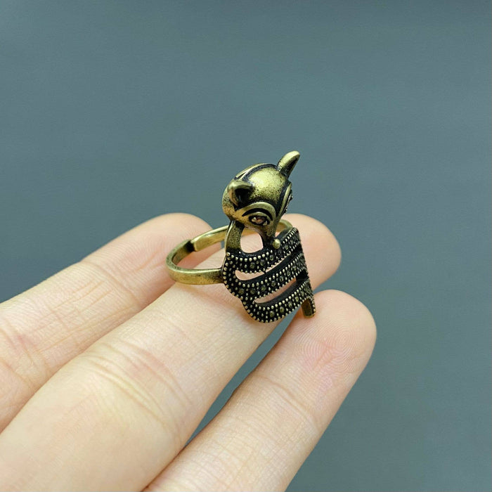 Vintage Fox Bronze Adjustable Ring