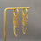 Chain Fringe 18K Gold Plated S.Steel Huggie Earrings - FGS