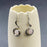 Geometric Dangle Earrings Inlaid with Natural Stone