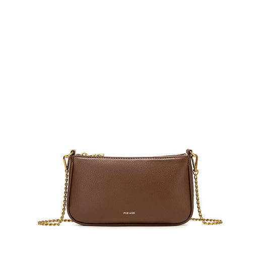 Francine - Recycled Vegan Chain Crossbody Bag - Espresso