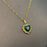 Sparkling Heart Zircon Charm 18K Gold Plated SS Necklace-FGS