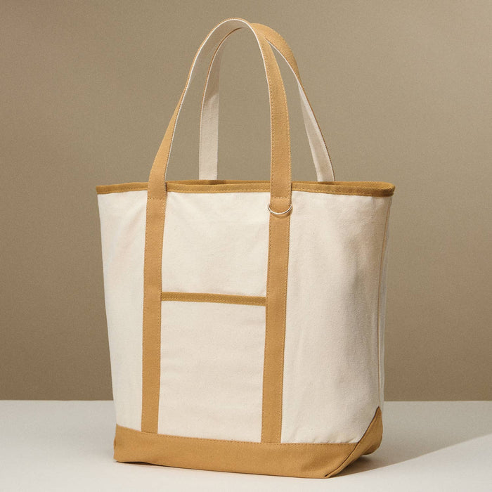 Ecofriendly Cotton Canvas Carry Tote with Charm Holder