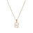 Mio Queena - Square Initial 18K Gold-plated Stainless Steel Necklace: Golden T (including chain)