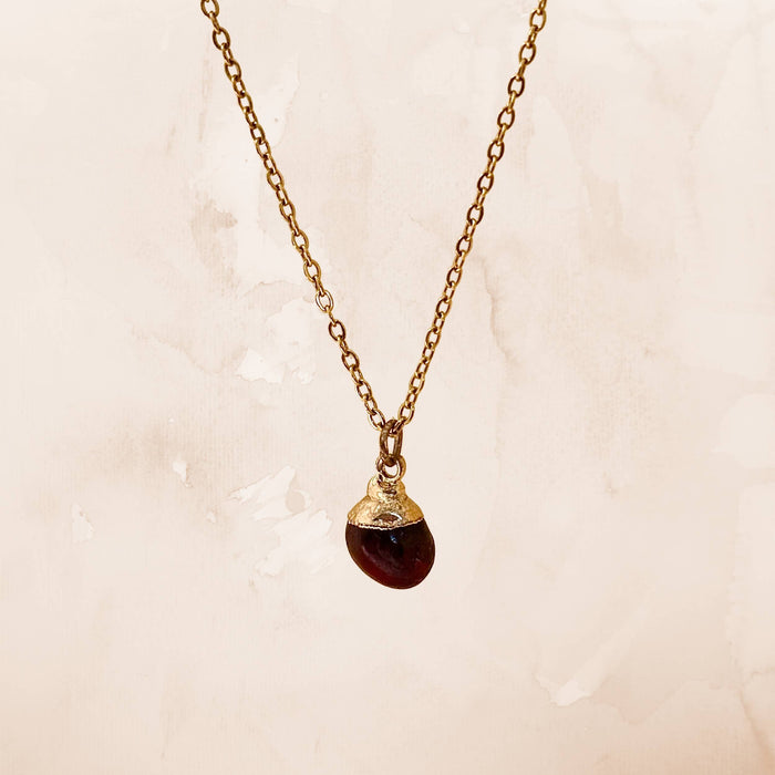 Raw Crystal Necklace - Stainless Steel Spiritual Gift