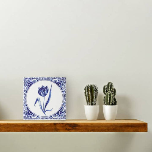 Tulip Tile - Delft Blue - 13 cm